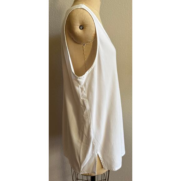 Tianello White Tencel Tank Tunic 1X Plus Size EUC - Picture 3 of 4